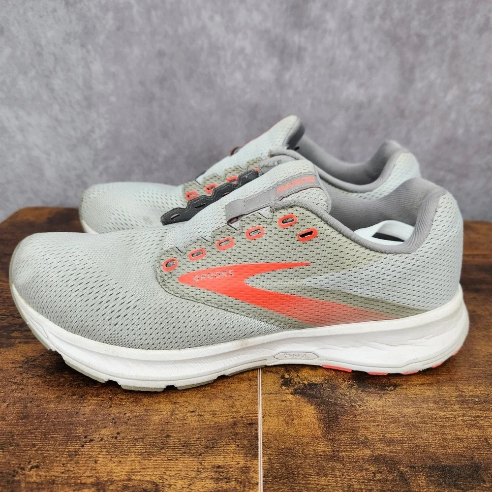 Brooks Range‎ Running Shoes Womens 9 B Gray Orange Sneakers Trainers 1203361B055